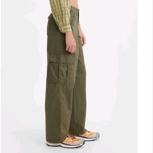 Levi's 94's Baggy Cargo Pants Army‎ Green High Waist